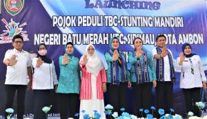 WIDYA LUNCURKAN  PROGRAM POJOK PEDULI TBC-STUNTING MANDIRI DI NEGERI BATU MERAH